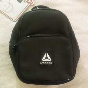 Reebok Black Mini Backpack with White Logo